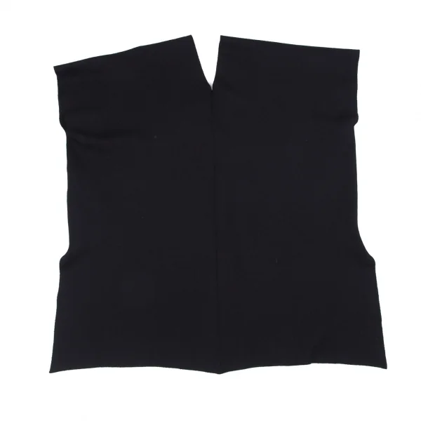 イッセイミヤケISSEY MIYAKE フロントアシンメトリーフライスニットトップス 黒2 K-90672_008