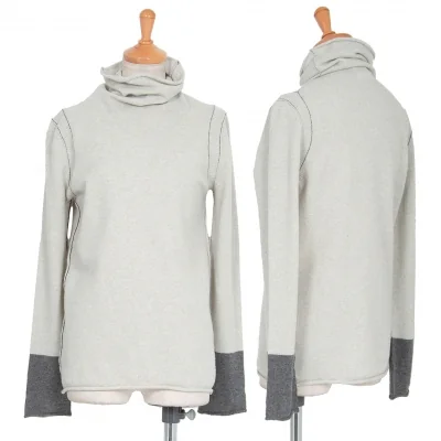 ワイズY's ウールアームホールリブ切替ハイネックニット