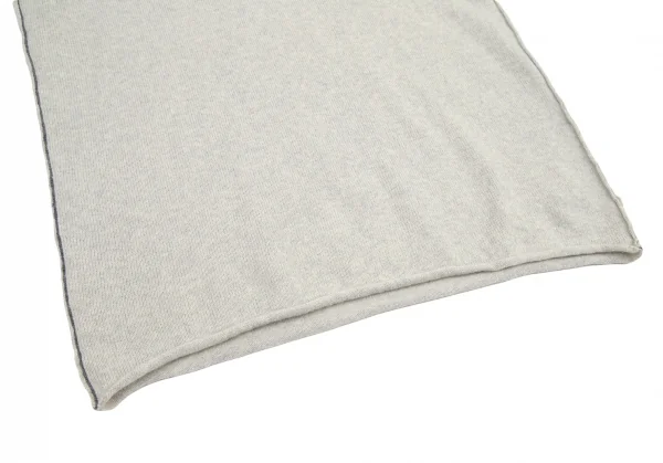 ワイズY's ウールアームホールリブ切替ハイネックニット ライトグレー2 K-90691_009