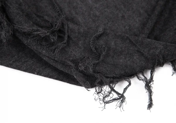 ヨウジヤマモト ノアールYohji Yamamoto NOIR レーヨンフリンジボレロカーディガン チャコール2 K-90698_007
