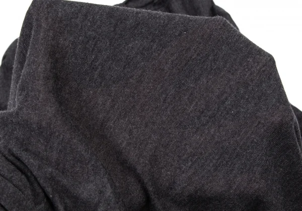 ヨウジヤマモト ノアールYohji Yamamoto NOIR レーヨンフリンジボレロカーディガン チャコール2 K-90698_009
