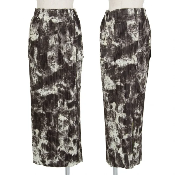 PLEATS PLEASE Marble Printed Jacket & Skirt K-90801_012