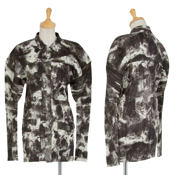 PLEATS PLEASE Marble Printed Jacket & Skirt K-90801_002