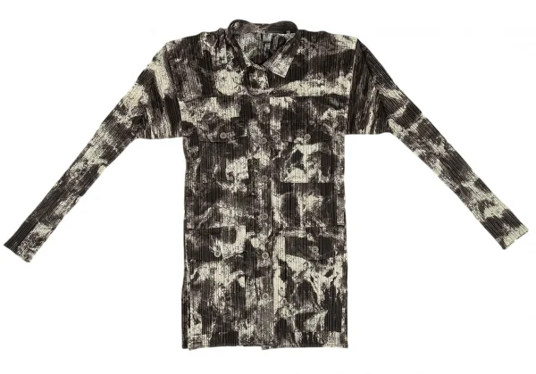 PLEATS PLEASE Marble Printed Jacket & Skirt K-90801_003