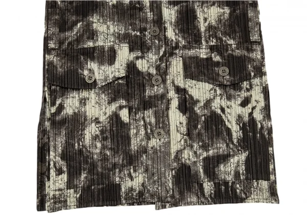 PLEATS PLEASE Marble Printed Jacket & Skirt K-90801_007