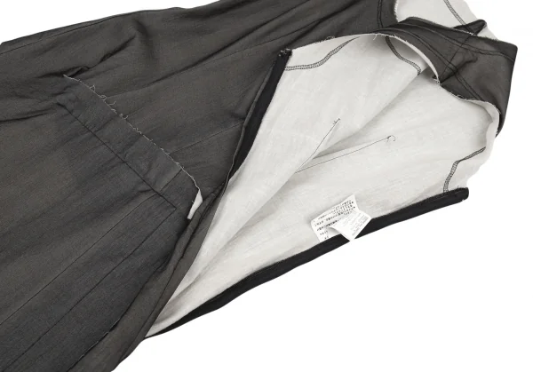 コムデギャルソンCOMME des GARCONS 切替貼り付けワンピース チャコールS K-90817_005