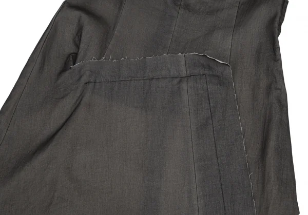 コムデギャルソンCOMME des GARCONS 切替貼り付けワンピース チャコールS K-90817_006