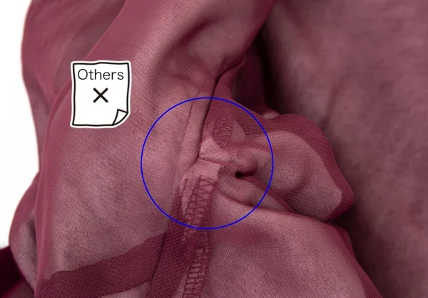 トリコ コムデギャルソンtricot COMME des GARCONS シフォン中綿ノーカラージャケット ボルドーM位 K-90823_010