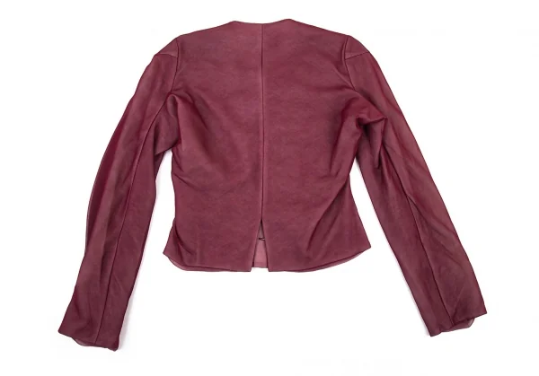 トリコ コムデギャルソンtricot COMME des GARCONS シフォン中綿ノーカラージャケット ボルドーM位 K-90823_012