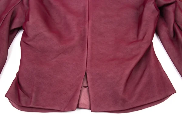 トリコ コムデギャルソンtricot COMME des GARCONS シフォン中綿ノーカラージャケット ボルドーM位 K-90823_013