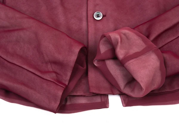 トリコ コムデギャルソンtricot COMME des GARCONS シフォン中綿ノーカラージャケット ボルドーM位 K-90823_006