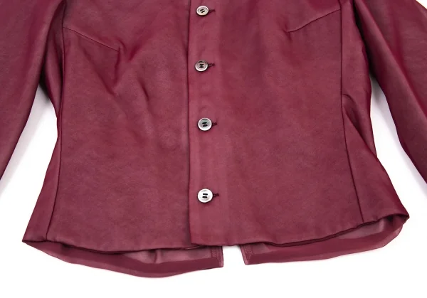 トリコ コムデギャルソンtricot COMME des GARCONS シフォン中綿ノーカラージャケット ボルドーM位 K-90823_007