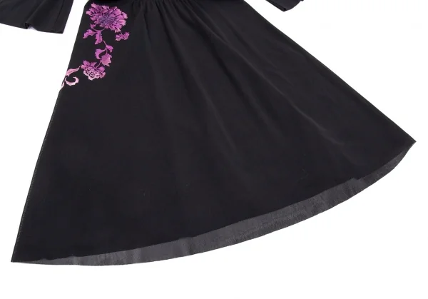 ヴィヴィアンタムVIVIENNETAM パワーネットフラワー刺繍ワンピース 黒0 K-90866_010