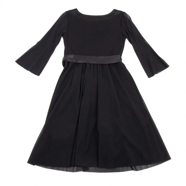 ヴィヴィアンタムVIVIENNETAM パワーネットフラワー刺繍ワンピース 黒0 K-90866_014