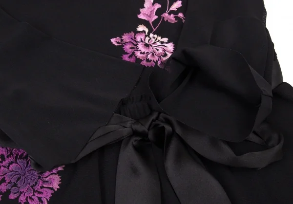 ヴィヴィアンタムVIVIENNETAM パワーネットフラワー刺繍ワンピース 黒0 K-90866_007