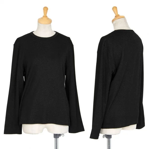 ジャンポールゴルチエ クラシックJean Paul GAULTIER CLASSIQUE グリッターニットカットソー 黒48 K-90868_001