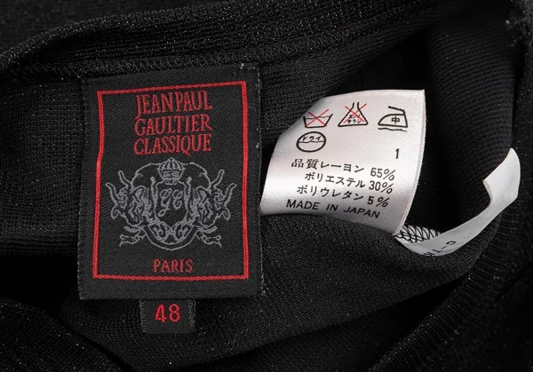 ジャンポールゴルチエ クラシックJean Paul GAULTIER CLASSIQUE グリッターニットカットソー 黒48 K-90868_012