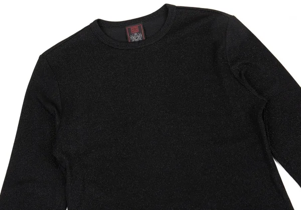 ジャンポールゴルチエ クラシックJean Paul GAULTIER CLASSIQUE グリッターニットカットソー 黒48 K-90868_003