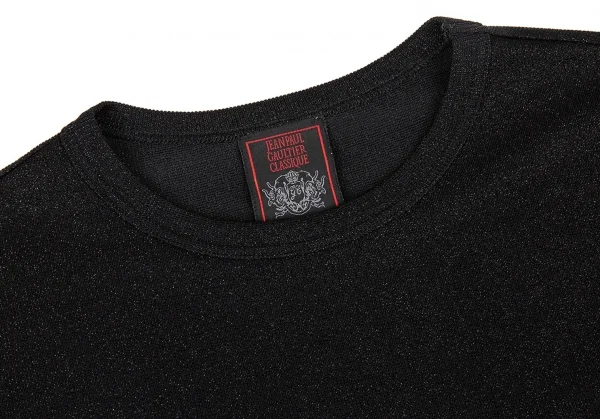 ジャンポールゴルチエ クラシックJean Paul GAULTIER CLASSIQUE グリッターニットカットソー 黒48 K-90868_004