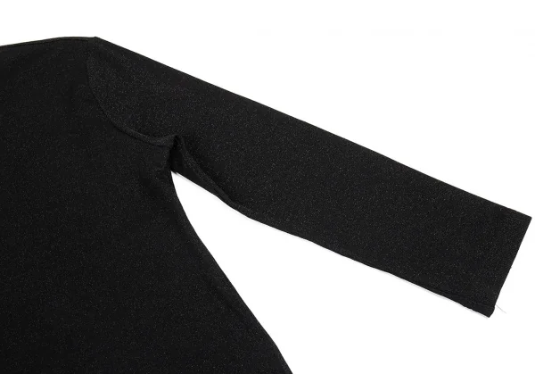 ジャンポールゴルチエ クラシックJean Paul GAULTIER CLASSIQUE グリッターニットカットソー 黒48 K-90868_005