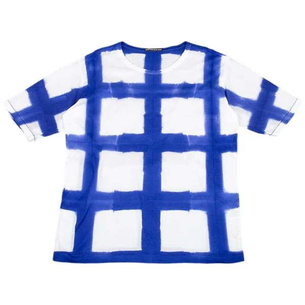 イッセイミヤケ メンISSEY MIYAKE MEN 格子柄手染めTシャツ