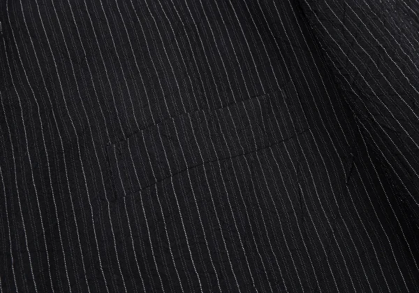 イッセイミヤケ メンISSEY MIYAKE MEN ウールポリストライプシワ加工ジャケット 黒4 K-90884_006