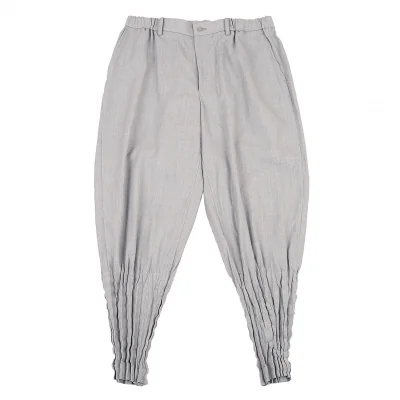 イッセイミヤケ メンISSEY MIYAKE MEN ポリウール裾絞り加工パンツ