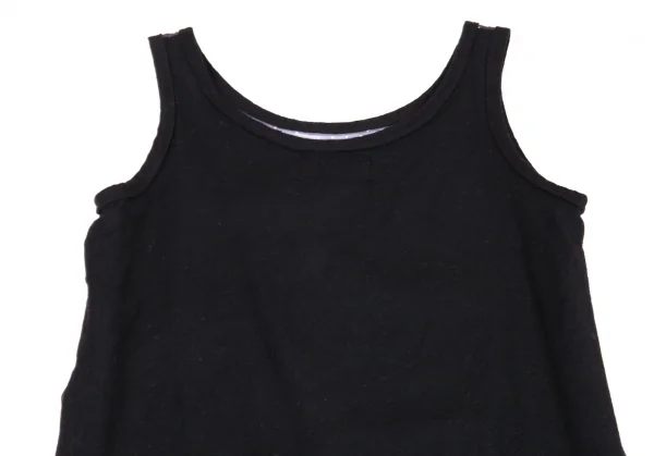 トリコ コムデギャルソンtricot COMME des GARCONSフロントポリドット切替ウールワンピース 黒M K-90905_010