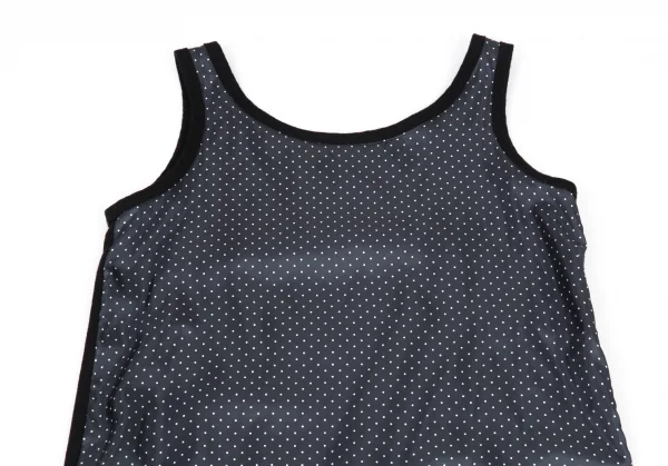 トリコ コムデギャルソンtricot COMME des GARCONSフロントポリドット切替ウールワンピース 黒M K-90905_003