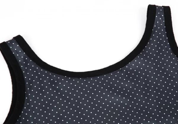 トリコ コムデギャルソンtricot COMME des GARCONSフロントポリドット切替ウールワンピース 黒M K-90905_004