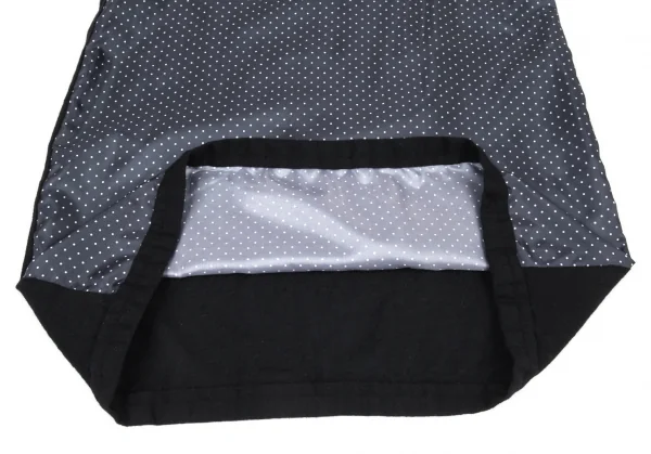 トリコ コムデギャルソンtricot COMME des GARCONSフロントポリドット切替ウールワンピース 黒M K-90905_007