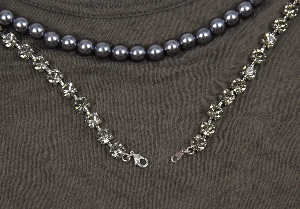 サカイsacai ビジュー装飾フレンチスリーブトップス カーキ2 K-90911_005