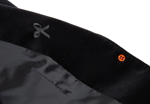ポールスミス ブラックレーベルPaul Smith BLACK LABEL ベロアリボンポケット1Bジャケット 黒44L K-90913_014