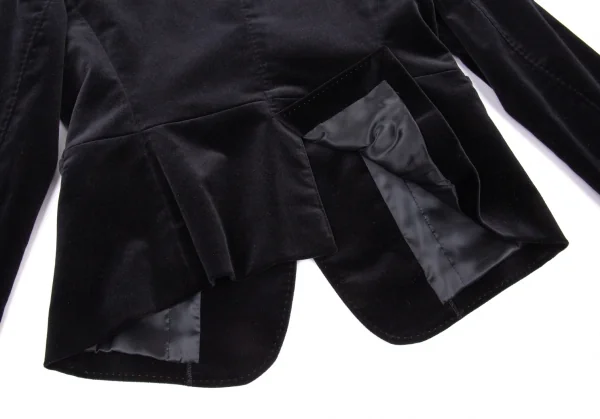 ポールスミス ブラックレーベルPaul Smith BLACK LABEL ベロアリボンポケット1Bジャケット 黒44L K-90913_017