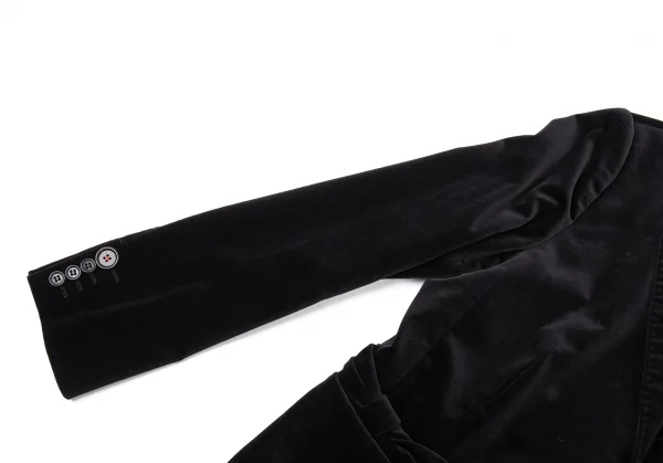 ポールスミス ブラックレーベルPaul Smith BLACK LABEL ベロアリボンポケット1Bジャケット 黒44L K-90913_006