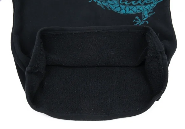 ヴィヴィアンタムVIVIENNETAM ドラゴン刺繍ヘンリーネックスウェット 黒1 K-90916_010