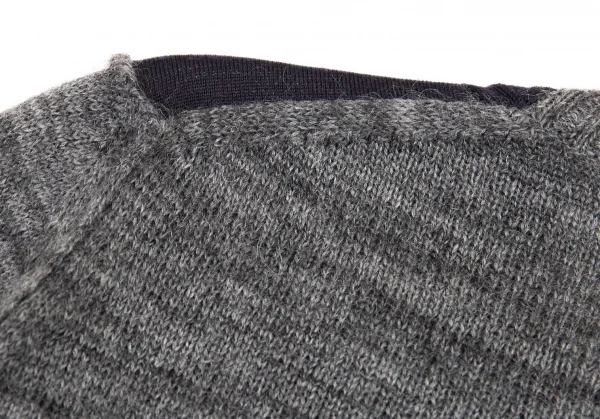 ジュンヤワタナベ コムデギャルソンJUNYA WATANABE COMME des GARCONS アーガイル切替ニットカーディガン 紺グレーS K-90931_014