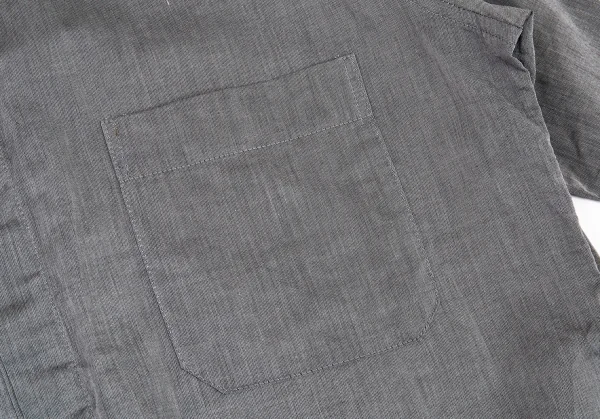 ヨウジヤマモト プールオムYohji Yamamoto POUR HOMME コットンカッティングカラーシャツ グレー2 K-90935_007