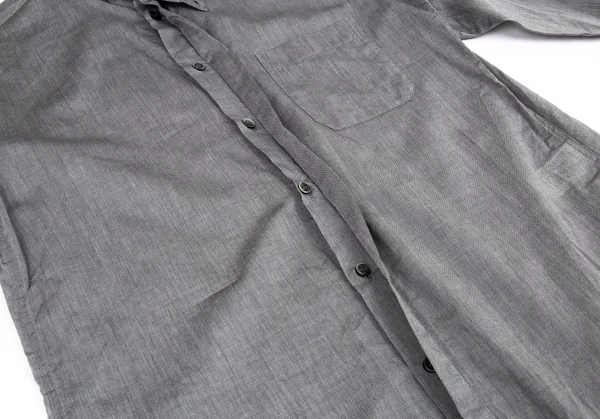 ヨウジヤマモト プールオムYohji Yamamoto POUR HOMME コットンカッティングカラーシャツ グレー2 K-90935_010