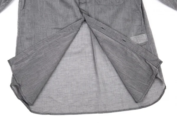 ヨウジヤマモト プールオムYohji Yamamoto POUR HOMME コットンカッティングカラーシャツ グレー2 K-90935_011