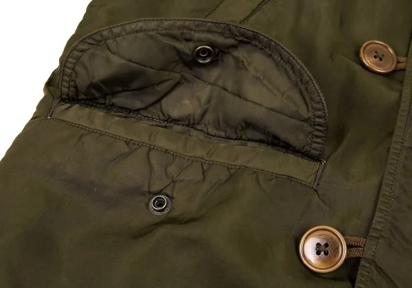 ワイズフォーメンY's for men 製品染め中綿ナイロンファーフードコート カーキ3 K-90942_011