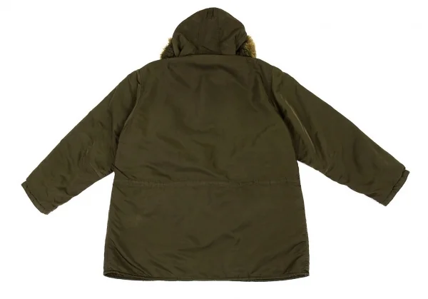 ワイズフォーメンY's for men 製品染め中綿ナイロンファーフードコート カーキ3 K-90942_015