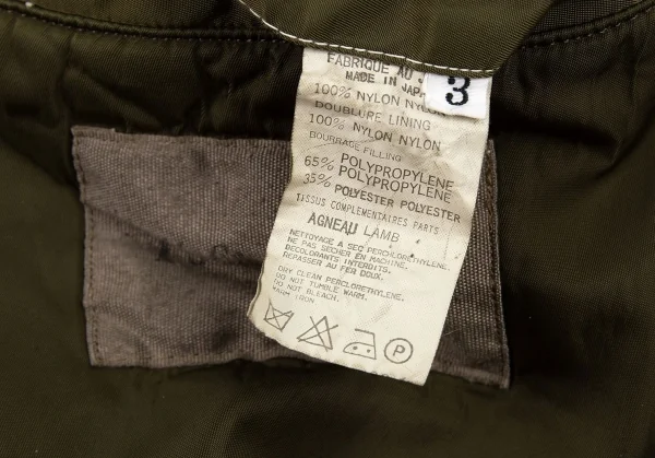 ワイズフォーメンY's for men 製品染め中綿ナイロンファーフードコート カーキ3 K-90942_018