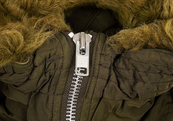 ワイズフォーメンY's for men 製品染め中綿ナイロンファーフードコート カーキ3 K-90942_005