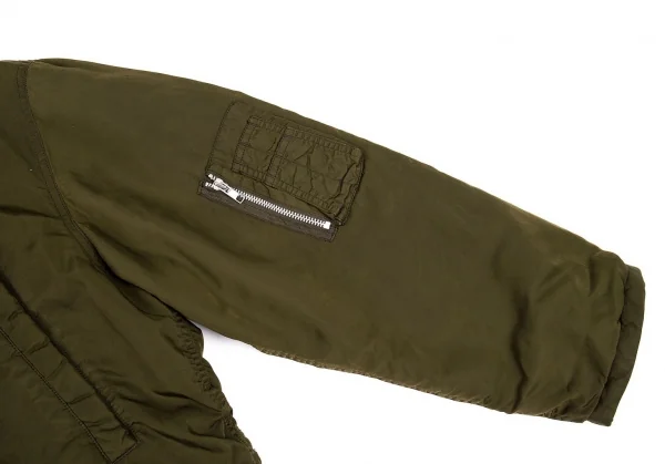 ワイズフォーメンY's for men 製品染め中綿ナイロンファーフードコート カーキ3 K-90942_007