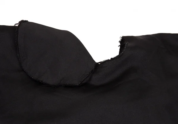 コムデギャルソンCOMME des GARCONS 製品染めエステルフリルマント 黒S K-90960_012