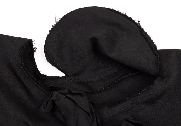 コムデギャルソンCOMME des GARCONS 製品染めエステルフリルマント 黒S K-90960_005