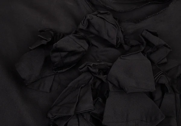 コムデギャルソンCOMME des GARCONS 製品染めエステルフリルマント 黒S K-90960_006
