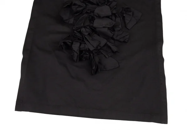 コムデギャルソンCOMME des GARCONS 製品染めエステルフリルマント 黒S K-90960_008
