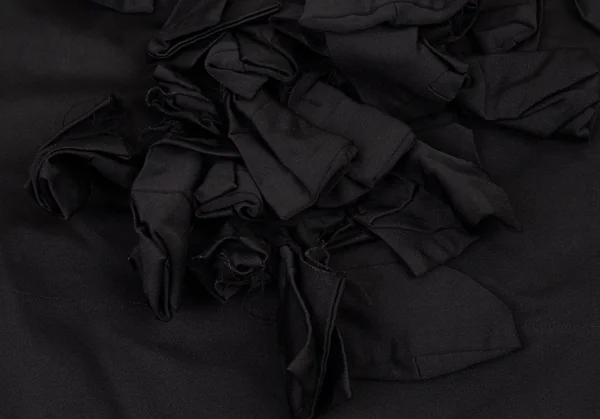 コムデギャルソンCOMME des GARCONS 製品染めエステルフリルマント 黒S K-90960_009